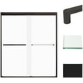 thumbnail image 1 of Transolid Fbpt607008f-R 70" High X 59" Wide Bypass Frameless Shower Door - Black, 1 of 7
