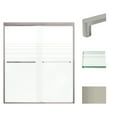 thumbnail image 1 of Transolid Fbpt607008f-R 70" High X 59" Wide Bypass Frameless Shower Door - Brushed, 1 of 5