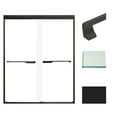 thumbnail image 1 of Transolid Fbpt607608c-J 76" High X 59" Wide Bypass Frameless Shower Door - Black, 1 of 5