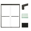 thumbnail image 1 of Transolid Fbpt607608c-R 76" High X 59" Wide Bypass Frameless Shower Door - Black, 1 of 7