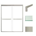 thumbnail image 1 of Transolid Fbpt607608c-T 76" High X 59" Wide Bypass Frameless Shower Door - Brushed, 1 of 7
