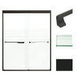 thumbnail image 1 of Transolid FBPT607608F-J-MB 76" High X 59" Wide Bypass Frameless Shower Door - Black, 1 of 5