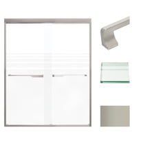 Transolid Fbpt607608f-J 76" High X 59" Wide Bypass Frameless Shower Door - Brushed