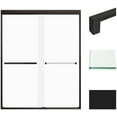 thumbnail image 1 of Transolid Fbpt607608f-S 76" High X 59" Wide Bypass Frameless Shower Door - Black, 1 of 7