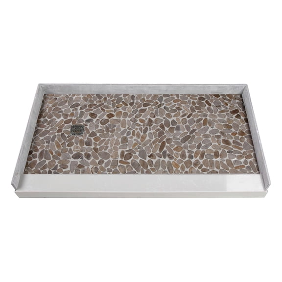 Transolid FPT6032R-PC 60" X 32-1/4" Rectangular Shower Base - Pebble Creme
