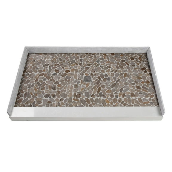 Transolid FPT6036L-PC 60" X 36-1/4" Rectangular Shower Base - Pebble Creme