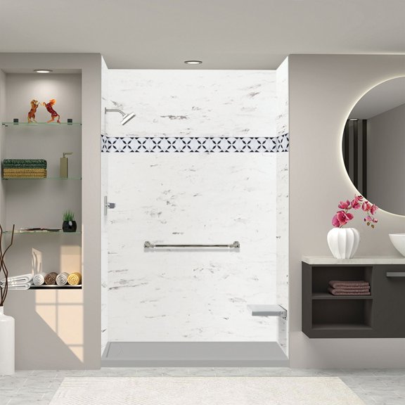 Transolid Fsl6032l 60" X 32" Rectangular Shower Base - Concrete