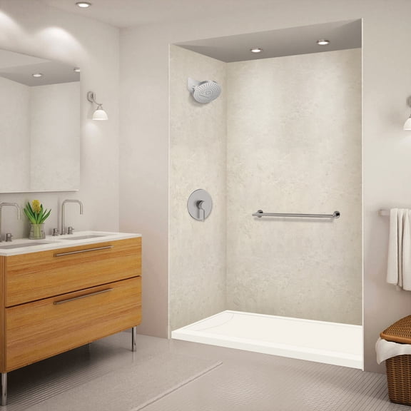 Transolid FSLB6032L-02 Fsl-Series 60" X 32" Rectangular Shower Base - Cameo