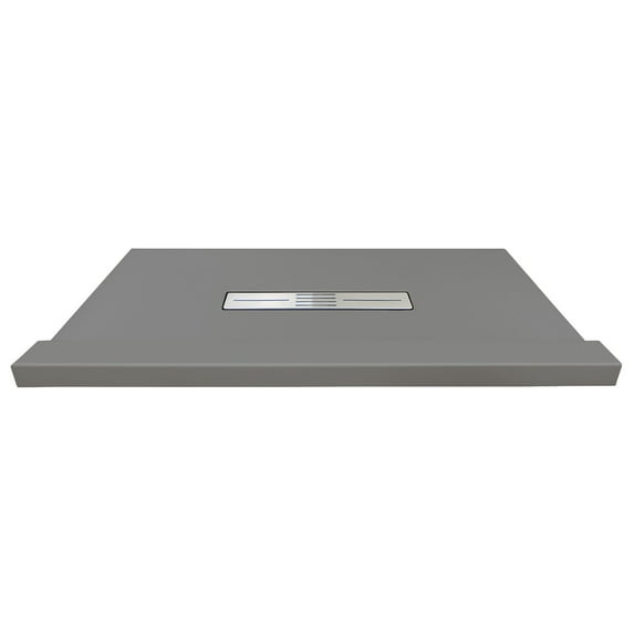 Transolid FZST6648C-40 64-7/8" X 48-1/2" Rectangular Shower Base - Grey