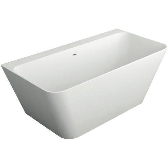 Transolid Glenwood 67"L x 32"W x 24"H Artificial Stone Freestanding Bathtub, White