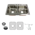 thumbnail image 1 of Transolid K-Ctde33228-4 Classic 33" Drop In Double Basin Stainless Steel Kitchen Sink -, 1 of 2