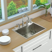Transolid Kwsst272210-5 27" Drop In Single Basin Stainless Steel Kitchen Sink - Stainless