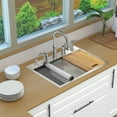 thumbnail image 1 of Transolid Kwsst302210-5 30" Drop In Single Basin Stainless Steel Kitchen Sink - Stainless, 1 of 14