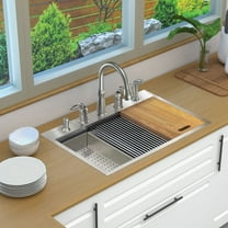 Transolid Kwsst322210-5 32" Drop In Single Basin Stainless Steel Kitchen Sink - Stainless