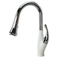 thumbnail image 1 of transolid t3590-pc/01 kitchen faucet, polished chrome/white, 1 of 7