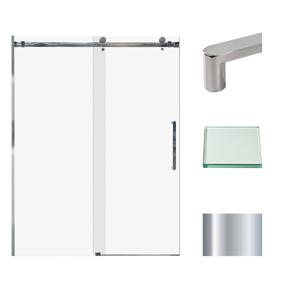Transolid MBD607608C-R-PC 76" High X 59" Wide Bypass Frameless Shower Door - Chrome