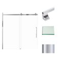 thumbnail image 1 of Transolid MBDT606008C-J-PC Madeline 60"x60" Frameless Sliding Barn Shower Door with Fixed Panel Featuring EXCLUSIVE TruMotion Technology in Polished Chrome with Clear Glass and Justin Handles, 1 of 5