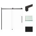 thumbnail image 1 of Transolid MBDT606008C-S-MB Madeline 60"x60" Frameless Sliding Barn Shower Door with Fixed Panel Featuring EXCLUSIVE TruMotion Technology in Matte Black with Clear Glass and Sabrina Handles, 1 of 5
