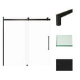 thumbnail image 1 of Transolid MBDT606008C-T-MB Madeline 60"x60" Frameless Sliding Barn Shower Door with Fixed Panel Featuring EXCLUSIVE TruMotion Technology in Matte Black with Clear Glass and Turin Handles, 1 of 5