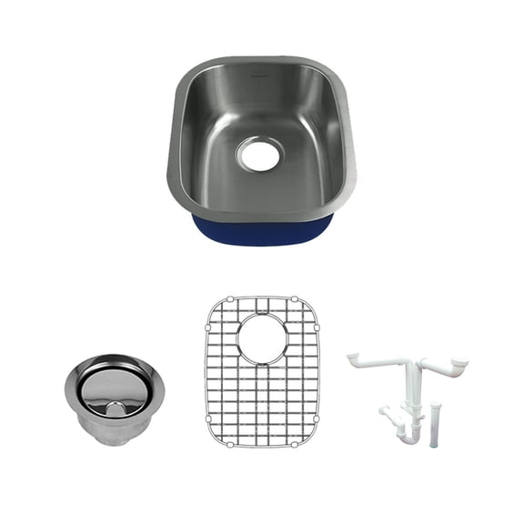 Transolid K-Musb19157 Meridian 15" Undermount Single Basin Stainless Steel Bar Sink -