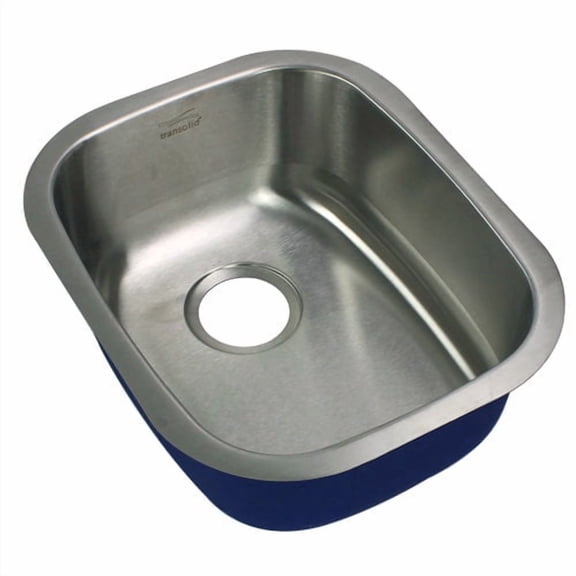Transolid MUSB19157 Meridian 18 1/2-in x 15-in x 7-in Single Basin Undermount Stainless Steel Kitchen Sink