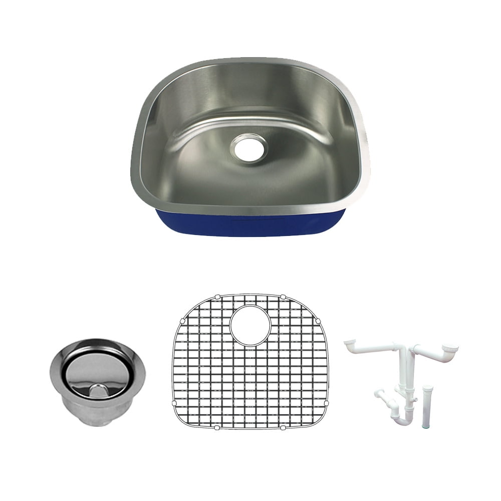 Meridian 23.62'' Stainless Steel Undermount Single Bowl Kitchen Sink
