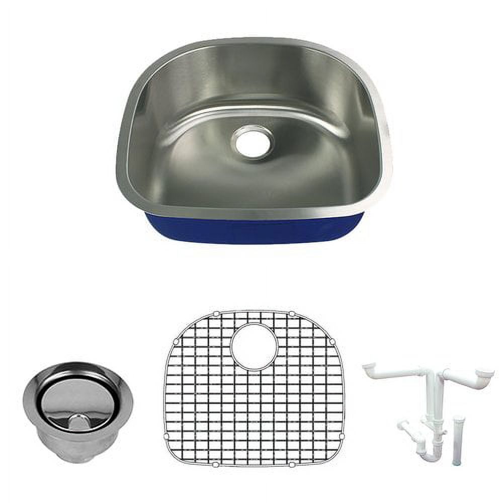 Meridian 23.62'' Stainless Steel Undermount Single Bowl Kitchen Sink