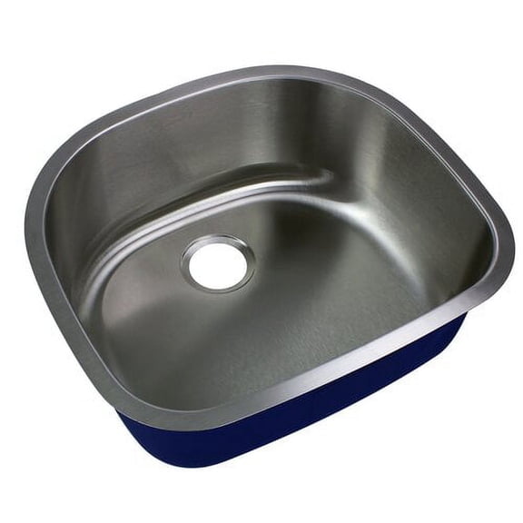transolid musb24219 meridian undermount single bowl 16-gauge stainless steel kitchen sink, 24-in x 21-in x 9-in, brushed finish