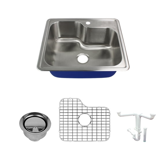 Transolid K-Mtso25229-1 Meridian 25" Drop In Single Basin Stainless Steel Kitchen Sink -