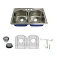 thumbnail image 1 of Transolid K-Mtdd33229-3 Meridian 33" Drop In Double Basin Stainless Steel Kitchen Sink -, 1 of 3