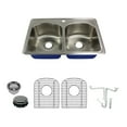 thumbnail image 1 of Transolid K-Mtdd33229-1 Meridian 33" Drop In Double Basin Stainless Steel Kitchen Sink -, 1 of 6