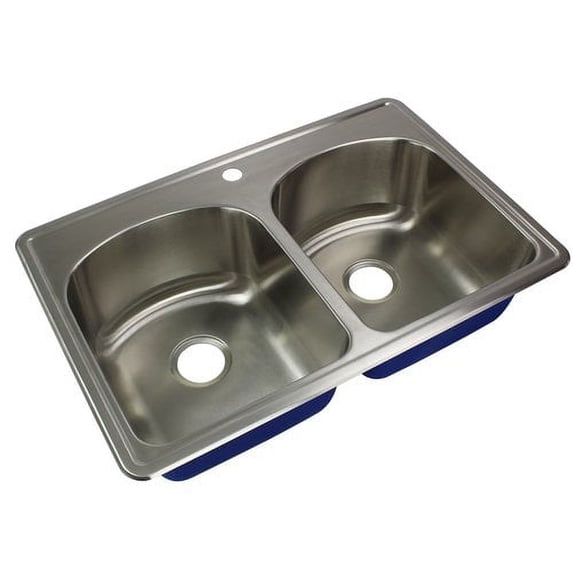 Transolid Meridian 33'' L x 22'' W Double Basin Drop-in Kitchen Sink