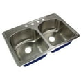 thumbnail image 1 of Transolid Meridian 33'' L x 22'' W Double Basin Drop-in Kitchen Sink, 1 of 6
