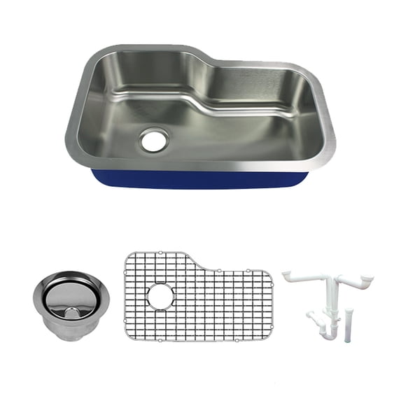 Transolid K-Muso33229 Meridian 33" Undermount Single Basin Stainless Steel Kitchen Sink -