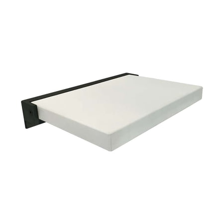 Transolid PPS1420UP-01MB Preston 14-in x 20-in Flip Up Shower Seat, White and Matte Black