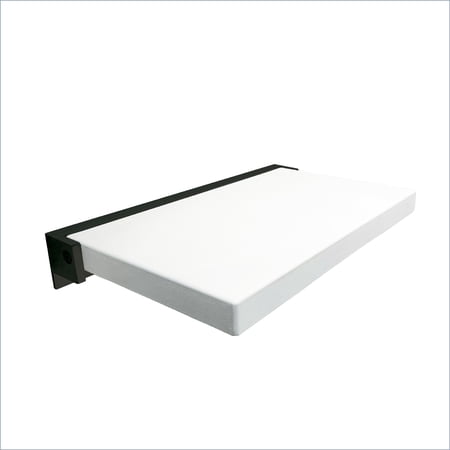 Transolid Preston Flip-Up Fold-Down Wall-Mount Padded Shower Seat, 20 in. W x 15.75 in. D, White and Matte Black, PPS1420UP-01MB