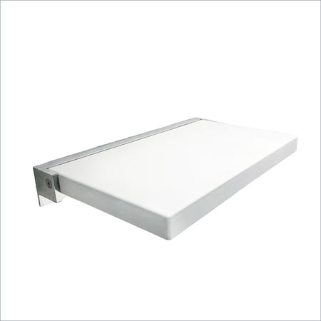 Transolid Preston Flip-Up Fold-Down Wall-Mount Padded Shower Seat, 20 in. W x 15.75 in. D, White and Polished Chrome, PPS1420UP-01PC