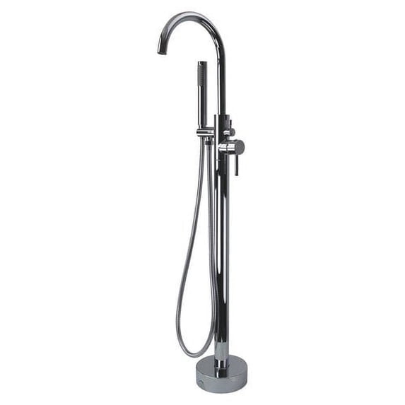 Transolid Peyton Single Handle Floor Mounted Freestanding Tub Filler with Hand Shower
