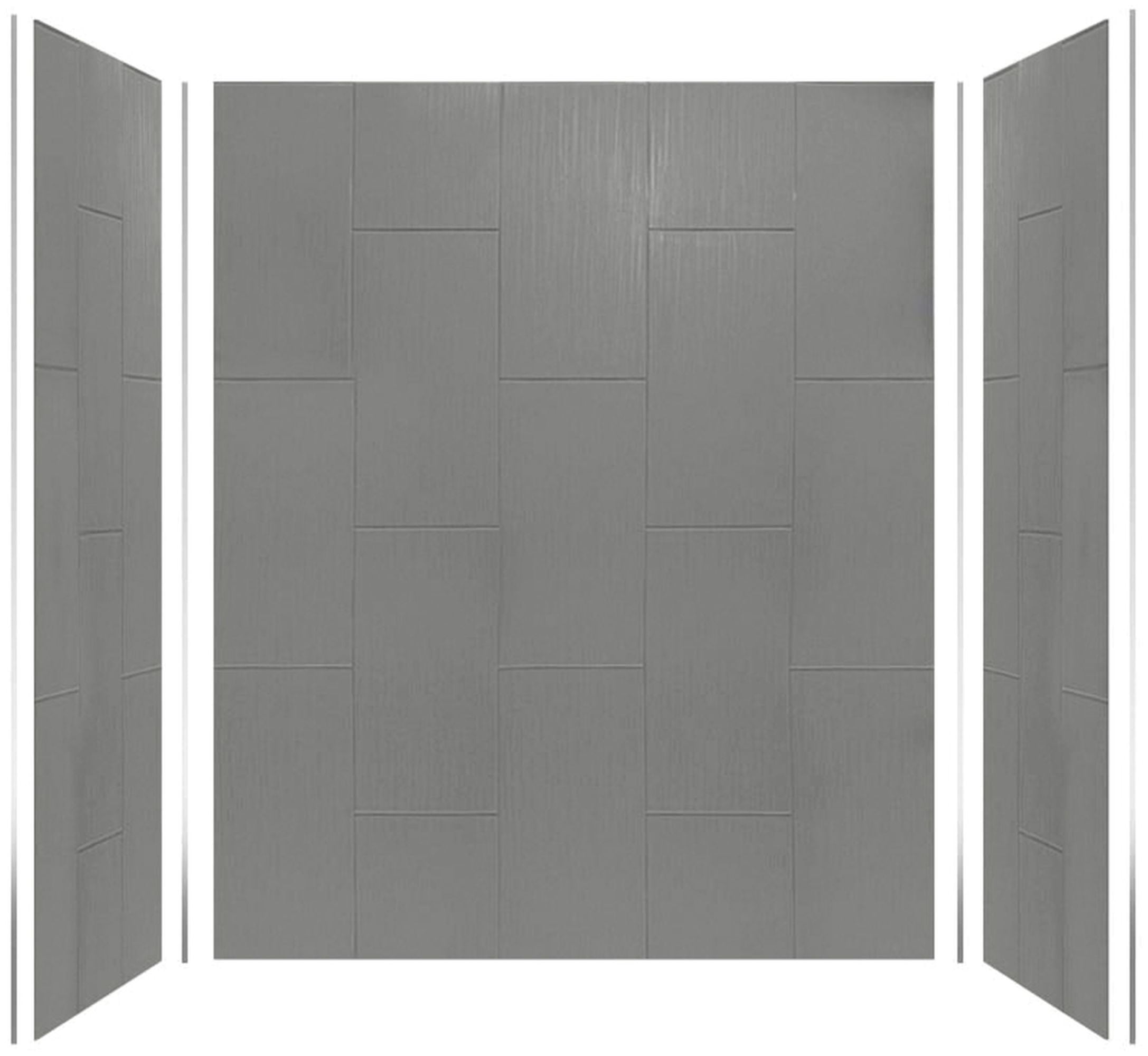 Prodigy 72" High Dark Grey Vertical Tile Shower Wall Kit