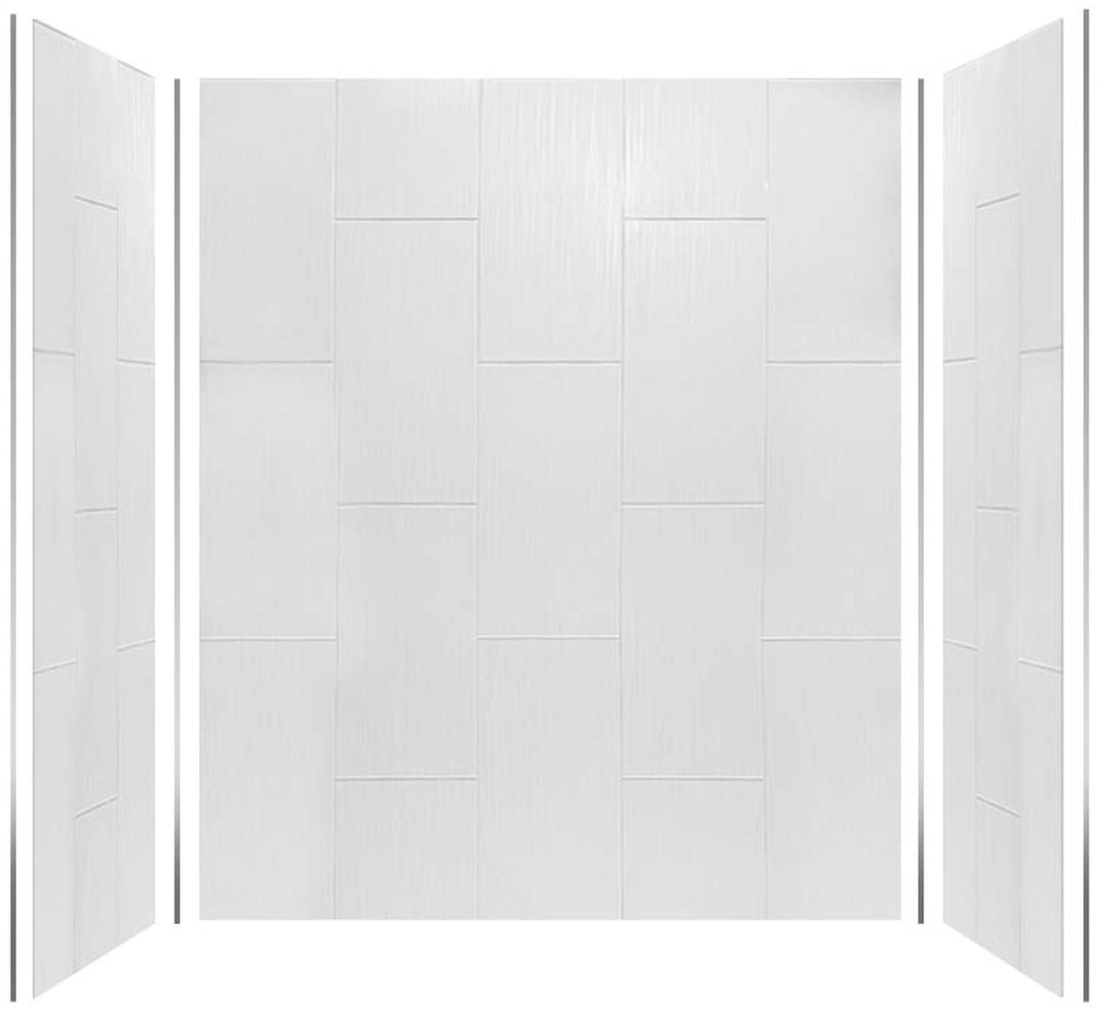 Prodigy 72" High x 60" Wide White Tile Shower Wall Panels