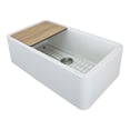 thumbnail image 1 of Transolid RUSSF3319-01 SilQgranite Farmhouse Kitchen Sink in White, 1 of 3