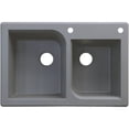 thumbnail image 1 of Transolid Radius 33'' L x 22'' W Double Basin Drop-in Kitchen Sink, 1 of 4