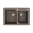 thumbnail image 1 of Transolid Radius 33'' L x 22'' W Double Basin Drop-in Kitchen Sink, 1 of 4