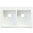 thumbnail image 1 of Transolid Radius 33in x 22in silQ Granite Drop-in Double Bowl Kitchen Sink with 3 CBD Faucet Holes, In Cafe Latte, 1 of 4