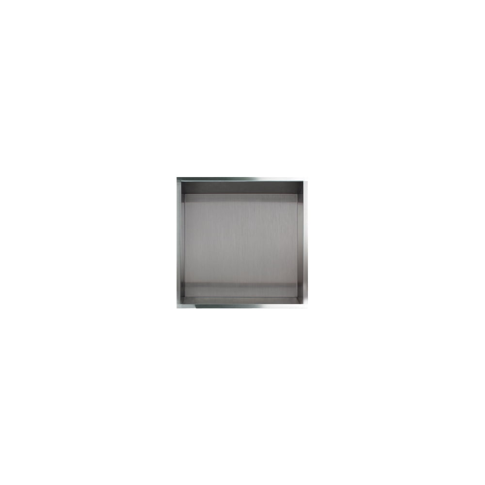 Transolid STH1414 14-in. Recessed Stainless Steel Shower Storage Pod, Stainless Steel