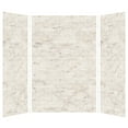 thumbnail image 1 of Transolid SWK603696-48 SaraMar 36-in X 60-in X 96-in Glue to Wall 3-Piece Shower Wall Kit, Biscotti Marble, 1 of 8