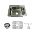 thumbnail image 1 of Transolid K-Stsb25226-3 Select 25" Drop In Single Basin Stainless Steel Kitchen Sink -, 1 of 5