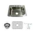 thumbnail image 1 of Transolid K-Stsb25227-4 Select 25" Drop In Single Basin Stainless Steel Kitchen Sink -, 1 of 5