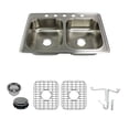 thumbnail image 1 of Transolid K-Stde33227-5 Select 33" Drop In Double Basin Stainless Steel Kitchen Sink -, 1 of 4