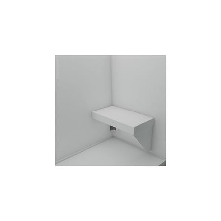 Transolid Studio Rectangular Shower Seat - 12" x 24" x 3" - 12" x 24" x 3" White
